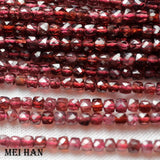 Meihan Natural Red Garnet 2.5mm Cube Beads for Jewelry Making