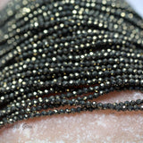 Meihan Pyrite Faceted Round Stone Loose Beads Set for DIY Jewelry Making