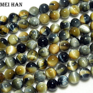Meihan 8mm 10mm Natural Dream Tiger Eye Round Stone Beads