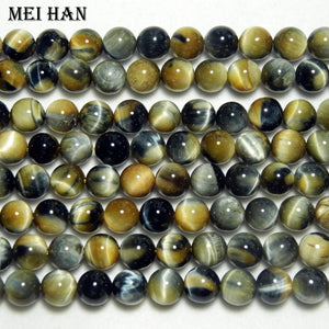 Meihan 8mm 10mm Natural Dream Tiger Eye Round Stone Beads