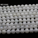 Meihan Natural Moonstone Smooth Round Beads 9.5-10.5mm