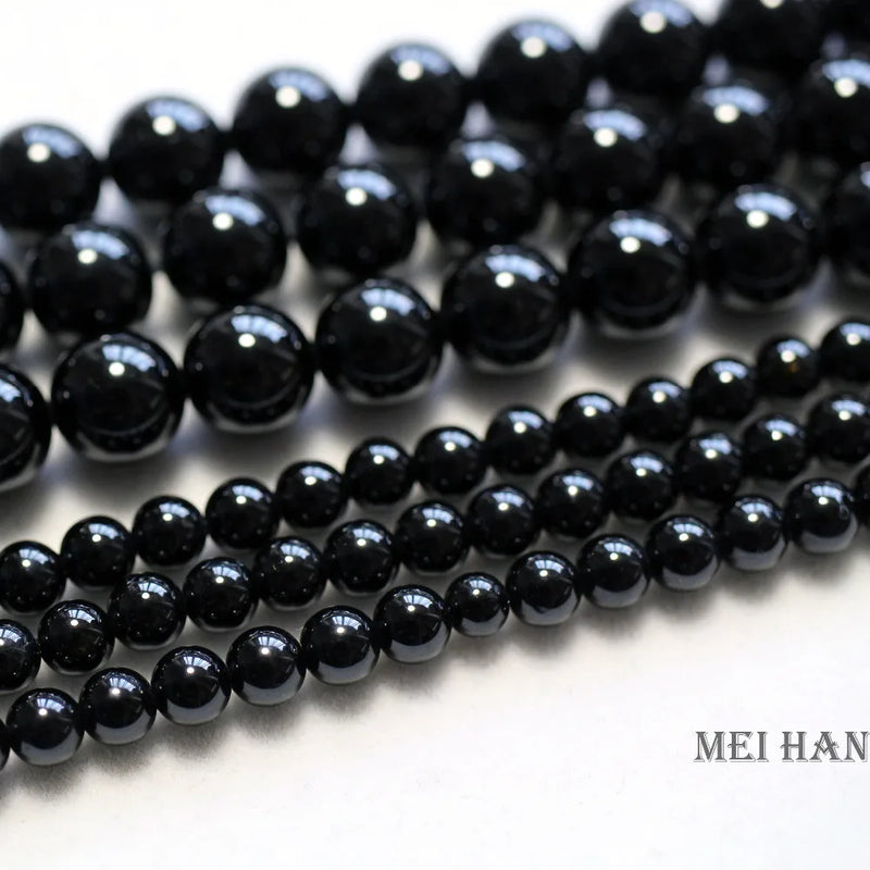 Meihan Natural 4mm Spinel Smooth Round Loose Beads Set