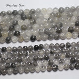 Meihan 8mm Cloud Quartz Crystal Round Loose Beads (2 strands/set)