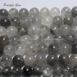 Meihan 8mm Cloud Quartz Crystal Round Loose Beads (2 strands/set)