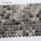 Meihan 8mm Cloud Quartz Crystal Round Loose Beads (2 strands/set)