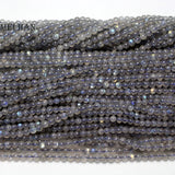 Meihan Labradorite Loose Beads 3 Strands Natural Madagascar 4-5mm
