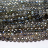 Meihan Labradorite Loose Beads 3 Strands Natural Madagascar 4-5mm