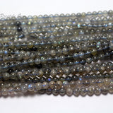 Meihan (3 strands/set) 4 mm Natural Madagascar Labradorite loose beads