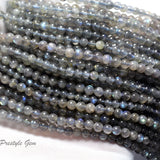 Meihan (3 strands/set) 4 mm Natural Madagascar Labradorite loose beads