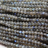 Meihan (3 strands/set) 4 mm Natural Madagascar Labradorite loose beads