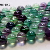 Meihan 10mm A+ Colorful Fluorite Round Beads for Jewelry Making