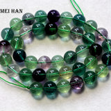 Meihan 10mm A+ Colorful Fluorite Round Beads for Jewelry Making