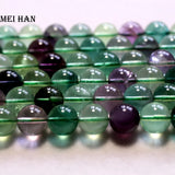 Meihan 10mm A+ Colorful Fluorite Round Beads for Jewelry Making