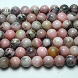 Meihan 10mm Pink Opal Smooth Round Loose Beads Set for Jewelry Making