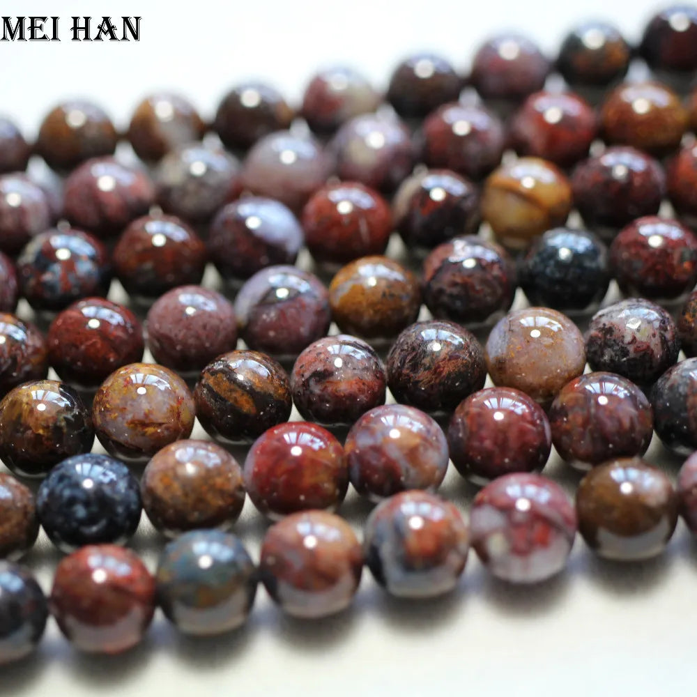 Meihan 10mm Pietersite Smooth Round Beads for Jewelry Making