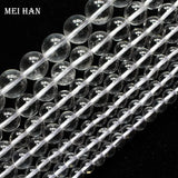Meihan 4mm Crystal Quartz Smooth Round Beads Set for Jewelry Making
