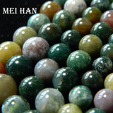 Natural Indian Agate Smooth Round Beads for DIY Jewelry Making