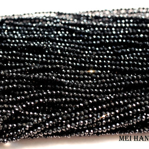 Meihan 3mm Natural Spinel Faceted Round Seed Beads