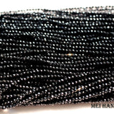 Meihan 3mm Natural Spinel Faceted Round Seed Beads