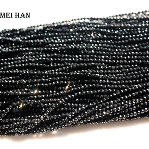 Meihan 3mm Natural Spinel Faceted Round Seed Beads
