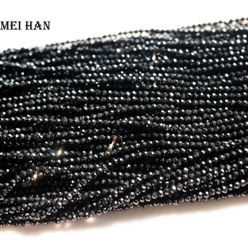 Meihan 3mm Natural Spinel Faceted Round Seed Beads