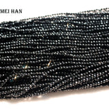 Meihan 3mm Natural Spinel Faceted Round Seed Beads