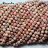 Natural Argentina Rhodochrosite Smooth Round Loose Beads Stone
