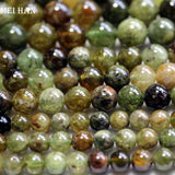 Meihan Natural Green Garnet 6mm Smooth Round Loose Beads