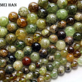 Meihan Natural Green Garnet 6mm Smooth Round Loose Beads
