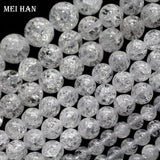 Meihan 6mm 8mm 10mm Cracked Crystal Round Beads for Jewelry Making