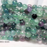 Colorful Fluorite Smooth Round Beads for Jewelry Making