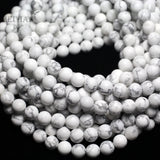 Meihan 6mm 8mm 10mm Natural Howlite Matte Round Beads Stone