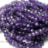 Natural Amethyst 8*8mm Faceted Cube Beads for Jewelry DIY