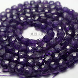 Natural Amethyst 8*8mm Faceted Cube Beads for Jewelry DIY