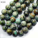 Meihan Turquoise Stone Beads for Jewelry Making, 8mm 10mm Round Beads