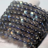 Madagascar Labradorite Smooth Round Bracelet Gemstone Beads