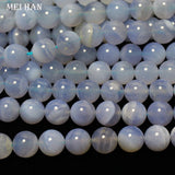 Meihan 10mm Lace Agate Chalcedony Round Loose Beads for Jewelry Making