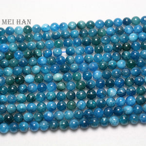 Meihan natural Apatite smooth round charm gem stone for jewelry making