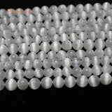 Meihan 4mm Calcite Selenite Beads for Jewelry Making