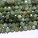 Meihan 5.2mm Green Kyanite Faceted Round Gemstone Beads