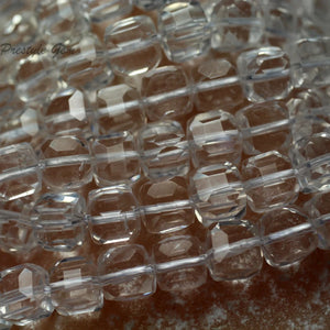 Meihan 8mm Crystal Cube Gemstone Beads for DIY Jewelry Making