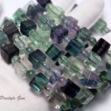 Meihan Colorful Fluorite 8mm Cube Bracelet for DIY Jewelry Making