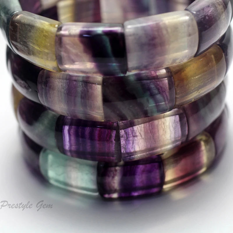 Meihan Natural Colorful Fluorite Bracelet for DIY Jewelry Making