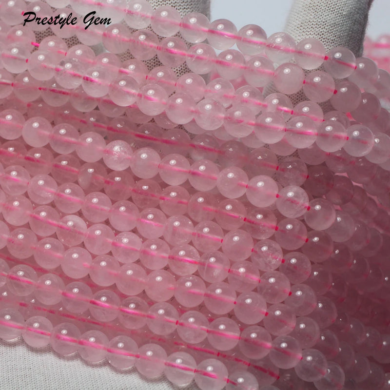 Madagascar Pink Quartz 6mm Round Gemstone Loose Beads for Jewelry Making