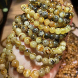 Burma Herbs Amber 7-9mm Round Beads DIY Jewelry Making