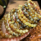 Burma Herbs Amber 7-9mm Round Beads DIY Jewelry Making