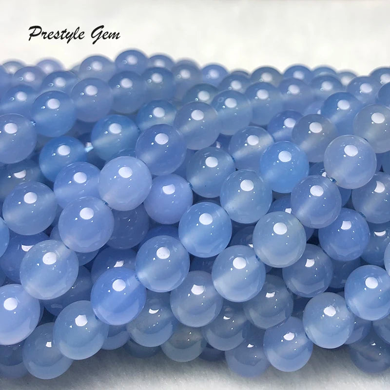 Meihan Freeshipping 8mm Natural Chalcedony Round Loose Beads