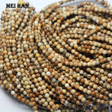 Meihan Meihan (5 strands/set) 4mm natural picture stone smooth round beads