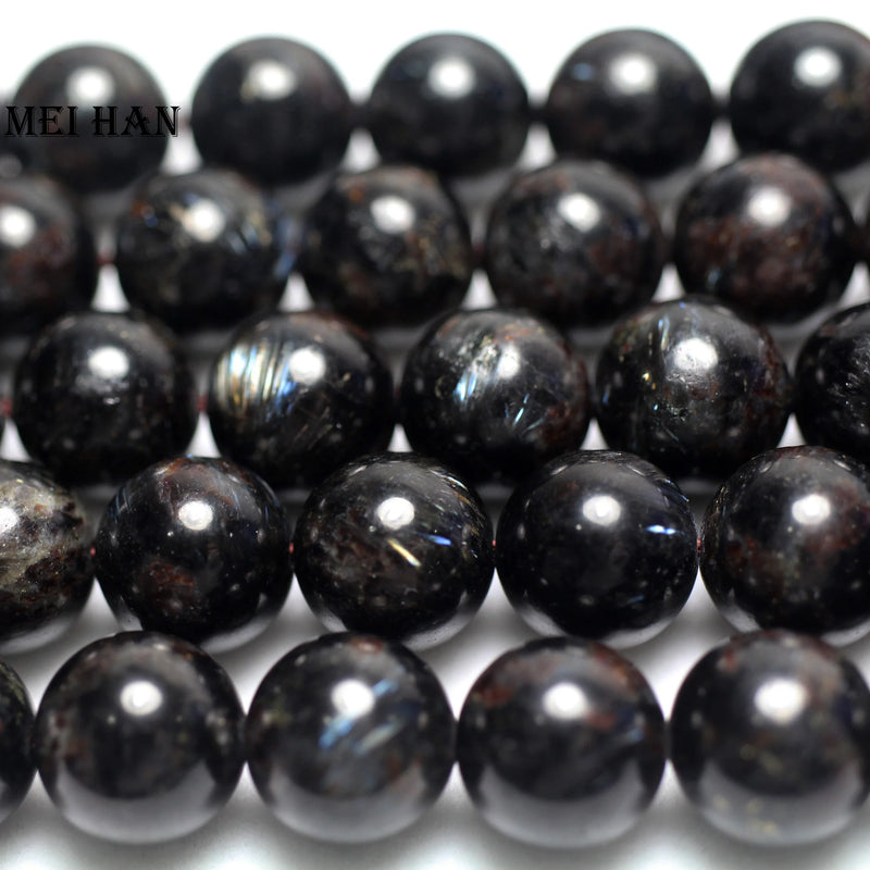 Meihan 11.5-12mm Astrophyllite Hornblende Beads for Jewelry Making