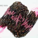 Meihan Natural Colorful Tourmaline 4.5 mm Faceted Cube Loose Beads